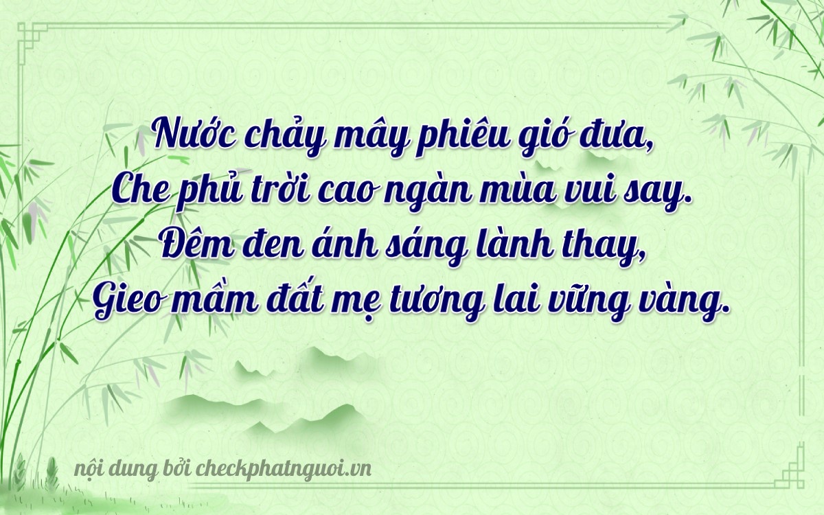 Bài thơ ý nghĩa cho <b>biển số 79A-00417</b> tại website checkphatnguoi.vn