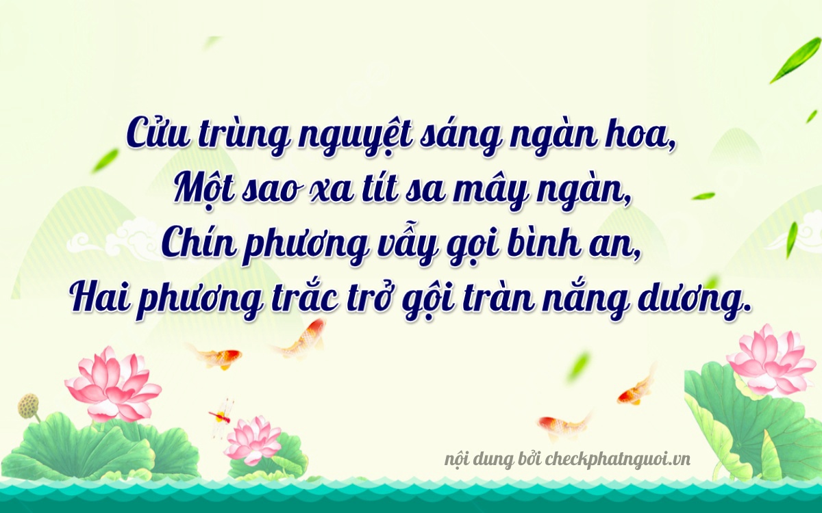 Bài thơ ý nghĩa cho <b>biển số 79A-01928</b> tại website checkphatnguoi.vn