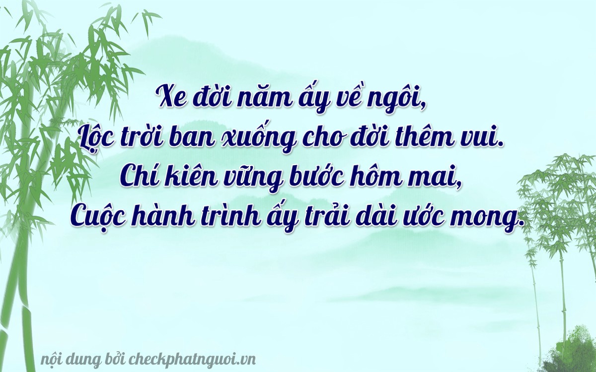 Bài thơ ý nghĩa cho <b>biển số 79A-05699</b> tại website checkphatnguoi.vn