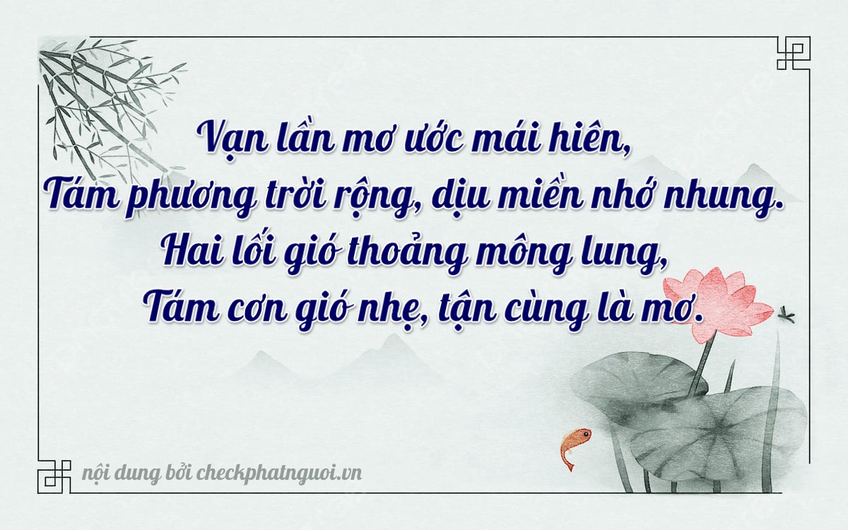 Bài thơ ý nghĩa cho <b>biển số 79A-08258</b> tại website checkphatnguoi.vn