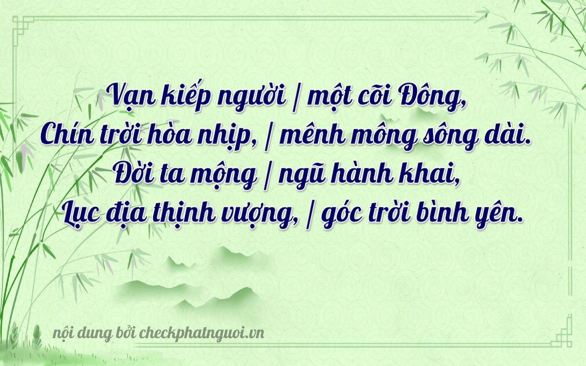 Bài thơ ý nghĩa cho <b>biển số 79A-09616</b> tại website checkphatnguoi.vn