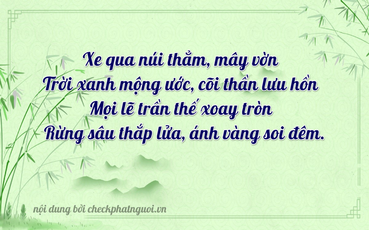 Bài thơ ý nghĩa cho <b>biển số 79A-11891</b> tại website checkphatnguoi.vn