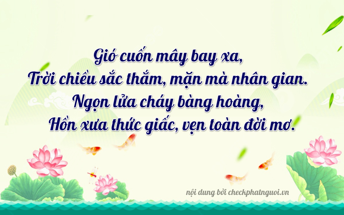 Bài thơ ý nghĩa cho <b>biển số 79A-13059</b> tại website checkphatnguoi.vn