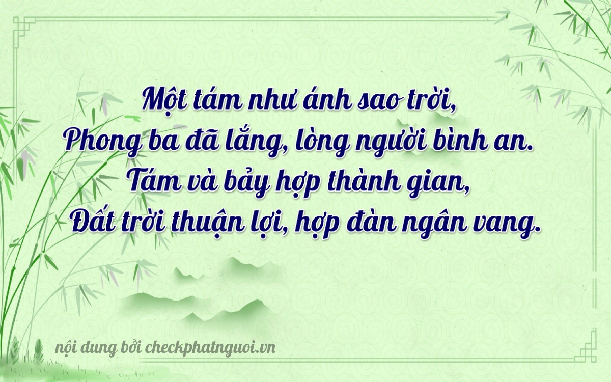 Bài thơ ý nghĩa cho <b>biển số 79A-18837</b> tại website checkphatnguoi.vn