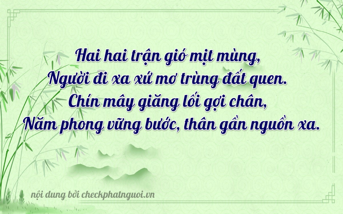 Bài thơ ý nghĩa cho <b>biển số 79A-22909</b> tại website checkphatnguoi.vn