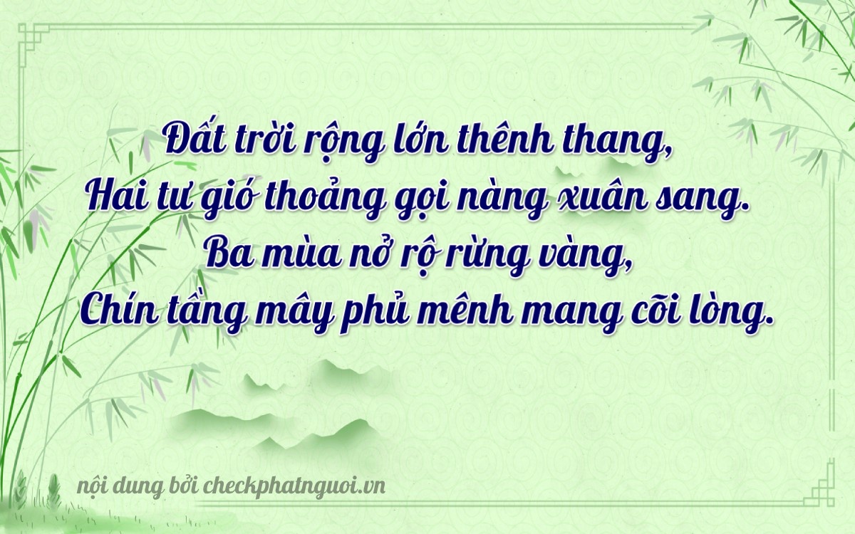 Bài thơ ý nghĩa cho <b>biển số 79A-23296</b> tại website checkphatnguoi.vn