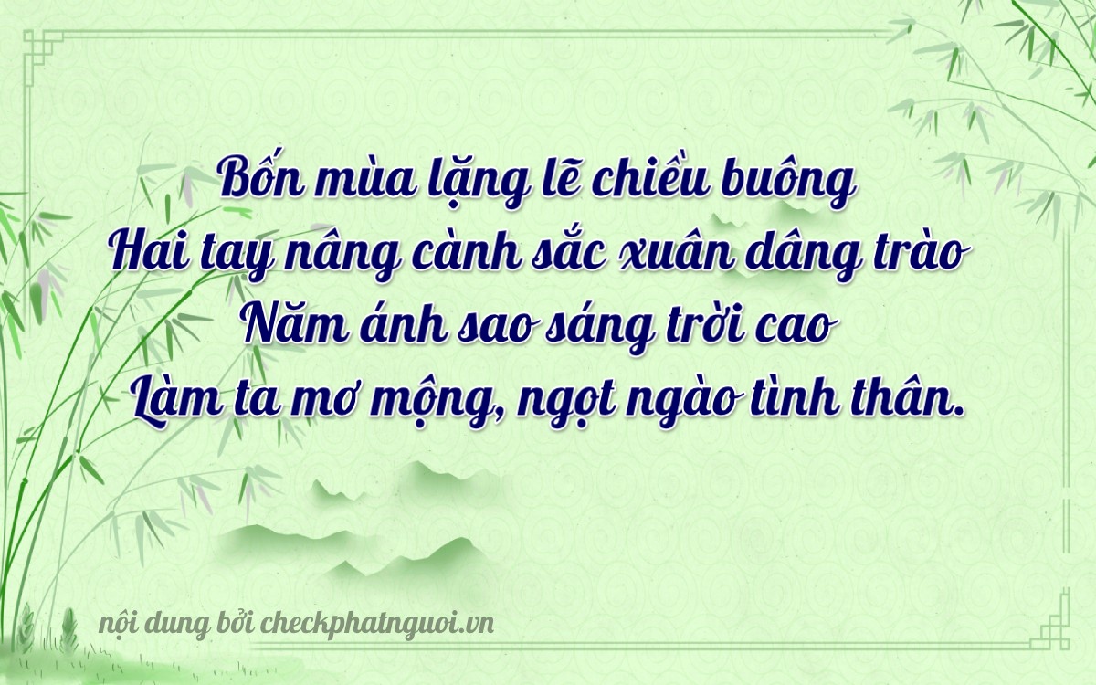 Bài thơ ý nghĩa cho <b>biển số 79A-23453</b> tại website checkphatnguoi.vn