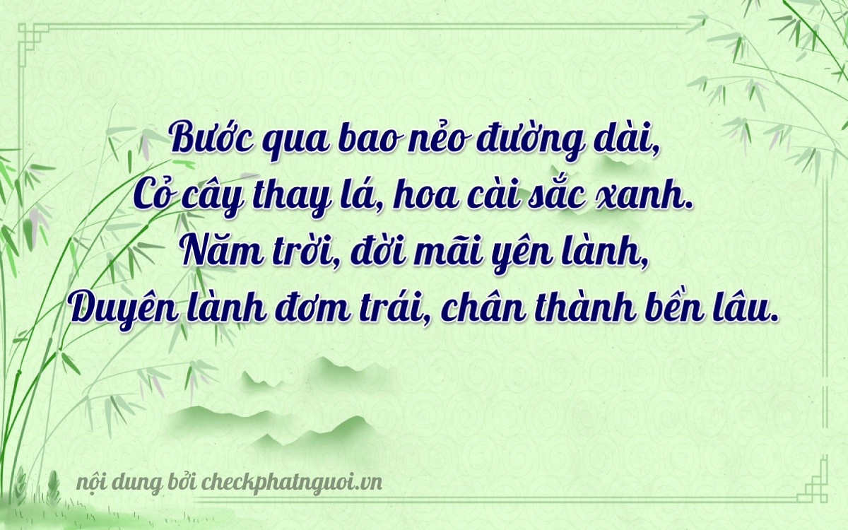 Bài thơ ý nghĩa cho <b>biển số 79A-25054</b> tại website checkphatnguoi.vn