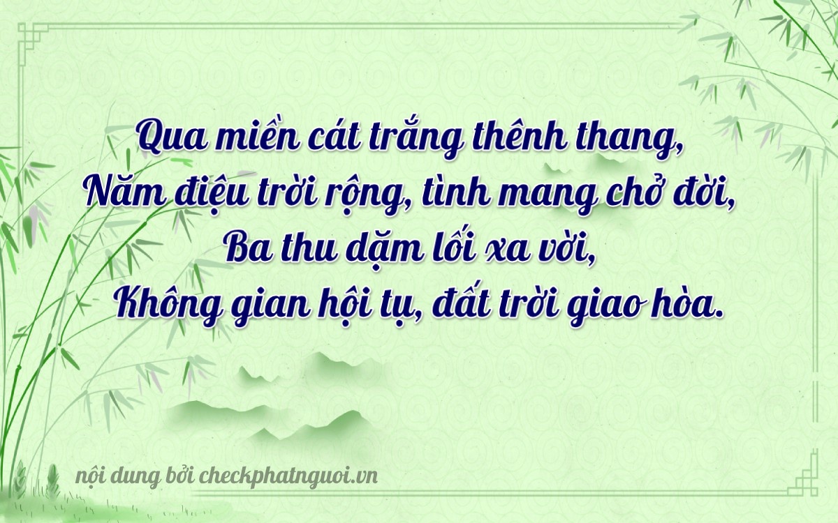 Bài thơ ý nghĩa cho <b>biển số 79A-30305</b> tại website checkphatnguoi.vn