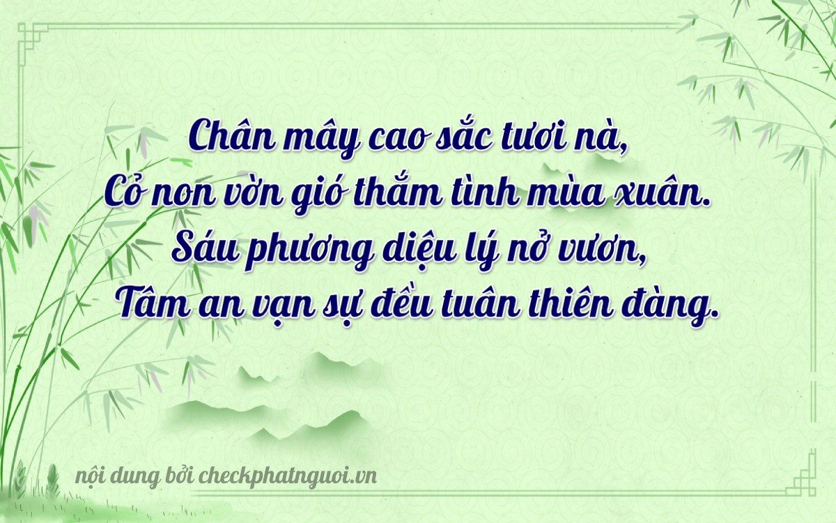 Bài thơ ý nghĩa cho <b>biển số 79A-30506</b> tại website checkphatnguoi.vn
