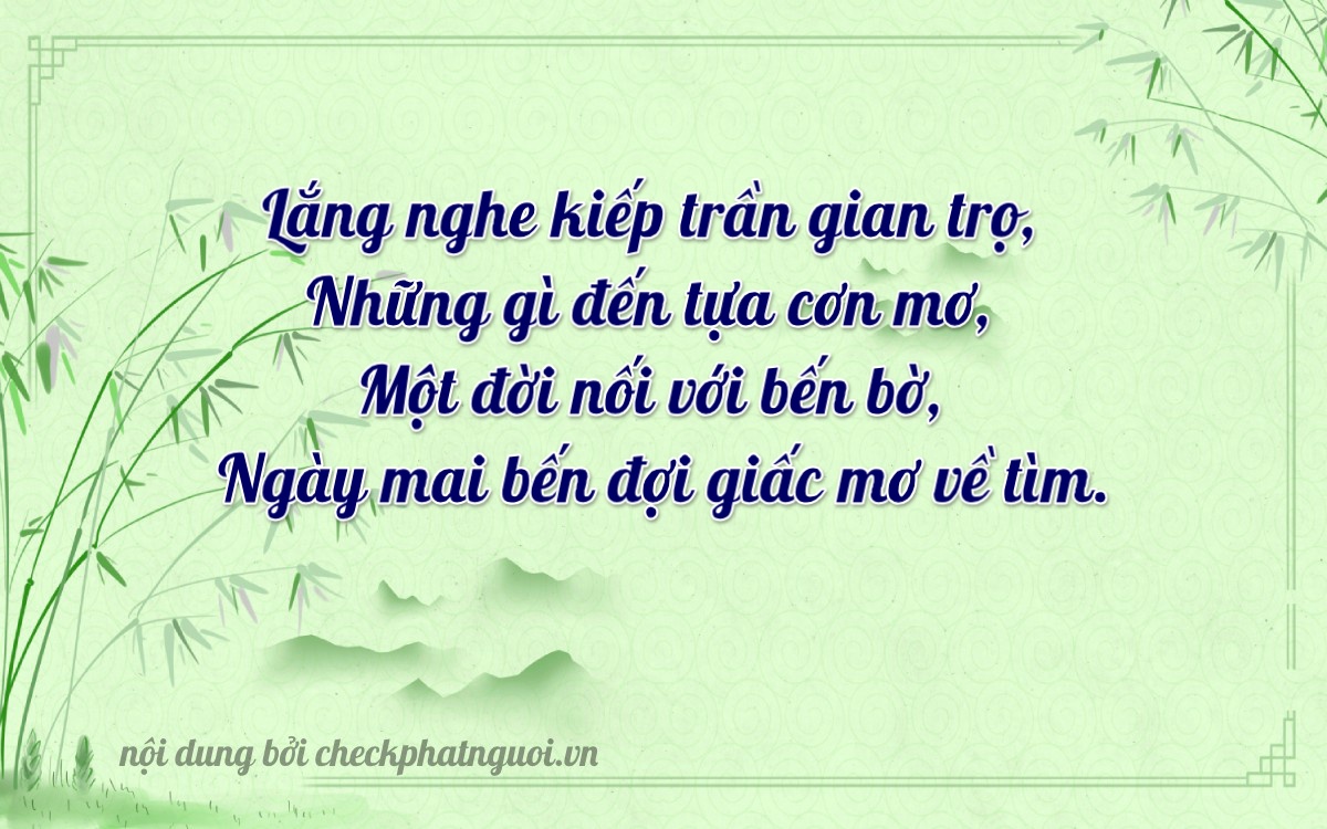 Bài thơ ý nghĩa cho <b>biển số 79A-30999</b> tại website checkphatnguoi.vn