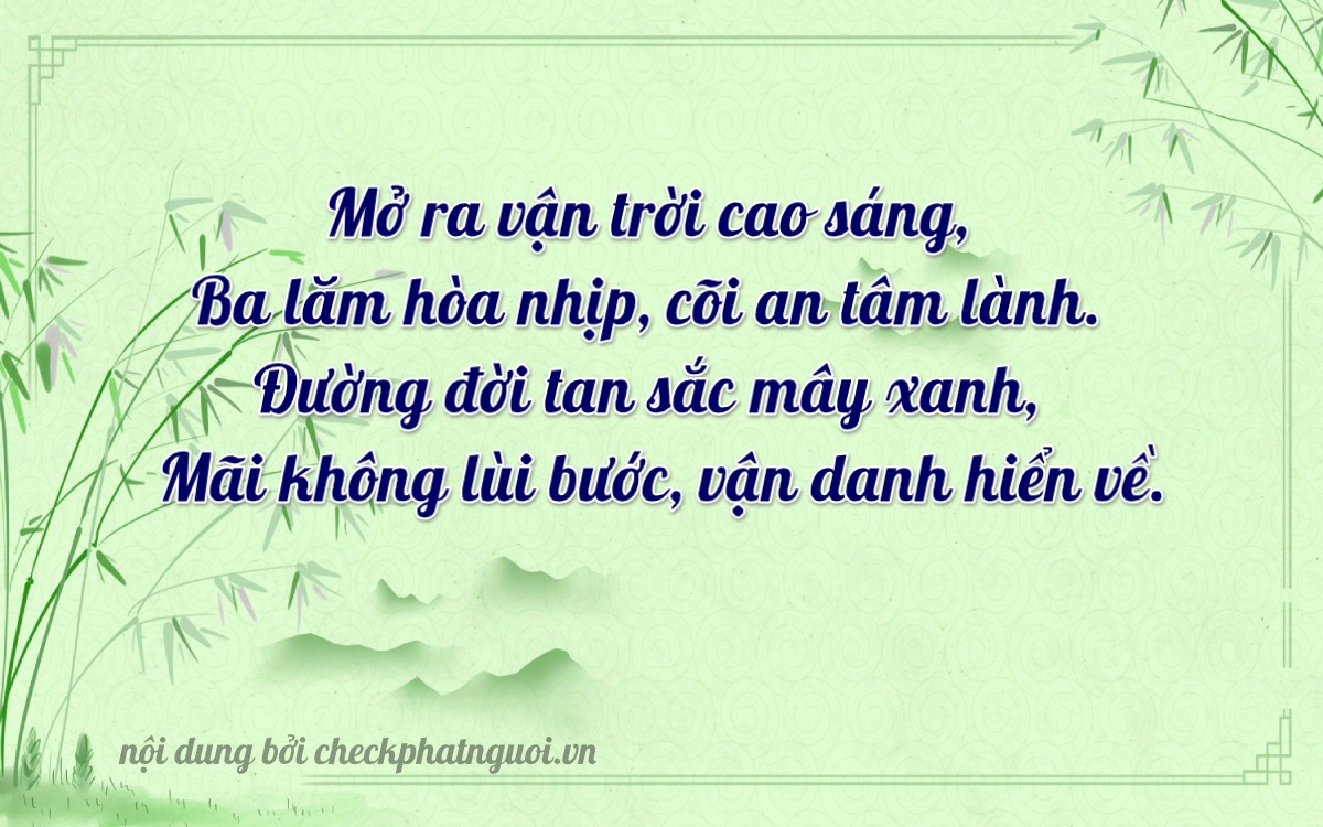 Bài thơ ý nghĩa cho <b>biển số 79A-31433</b> tại website checkphatnguoi.vn