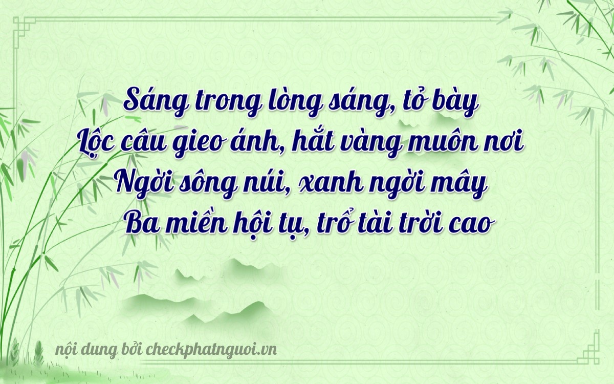 Bài thơ ý nghĩa cho <b>biển số 79A-31638</b> tại website checkphatnguoi.vn