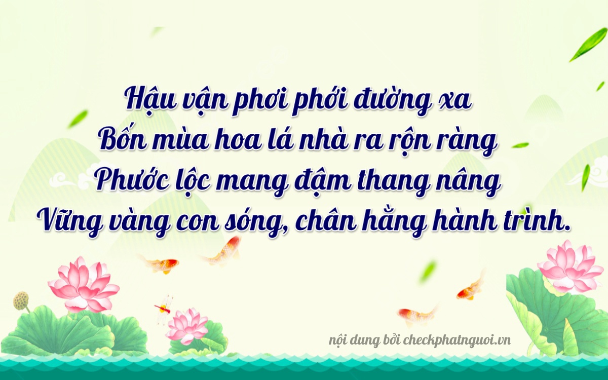 Bài thơ ý nghĩa cho <b>biển số 79A-32448</b> tại website checkphatnguoi.vn