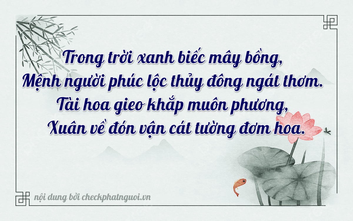 Bài thơ ý nghĩa cho <b>biển số 79A-36958</b> tại website checkphatnguoi.vn