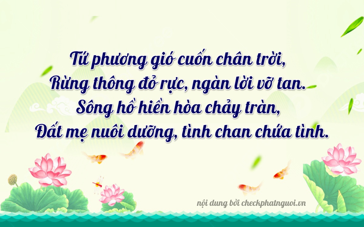 Bài thơ ý nghĩa cho <b>biển số 79A-40514</b> tại website checkphatnguoi.vn
