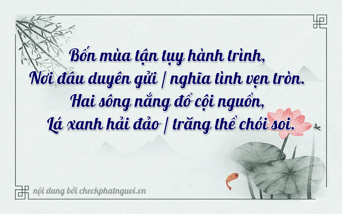 Bài thơ ý nghĩa cho <b>biển số 79A-42174</b> tại website checkphatnguoi.vn