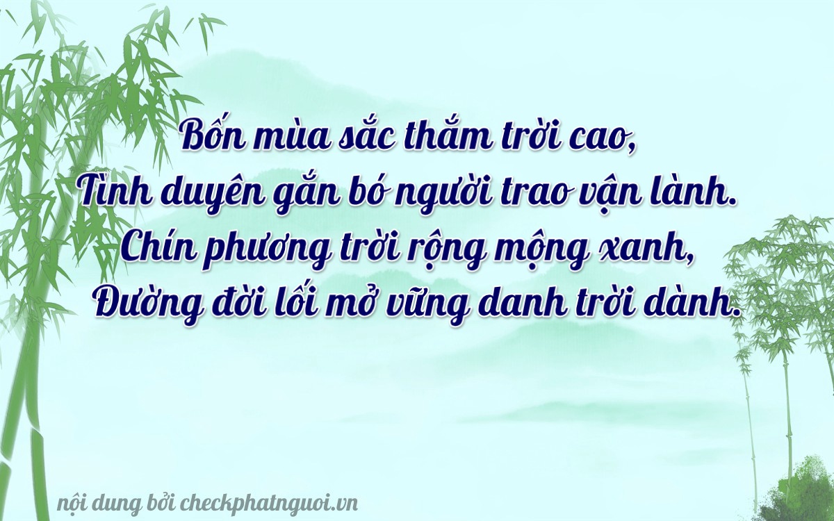 Bài thơ ý nghĩa cho <b>biển số 79A-45976</b> tại website checkphatnguoi.vn