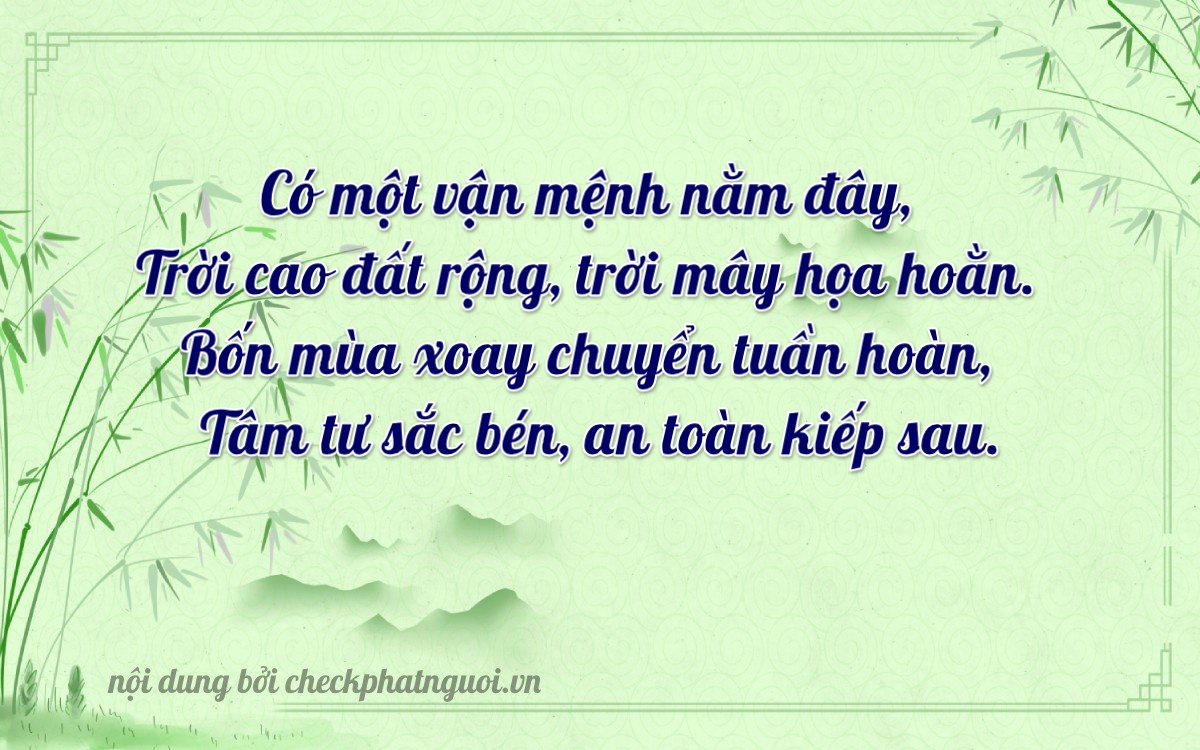 Bài thơ ý nghĩa cho <b>biển số 79A-46464</b> tại website checkphatnguoi.vn