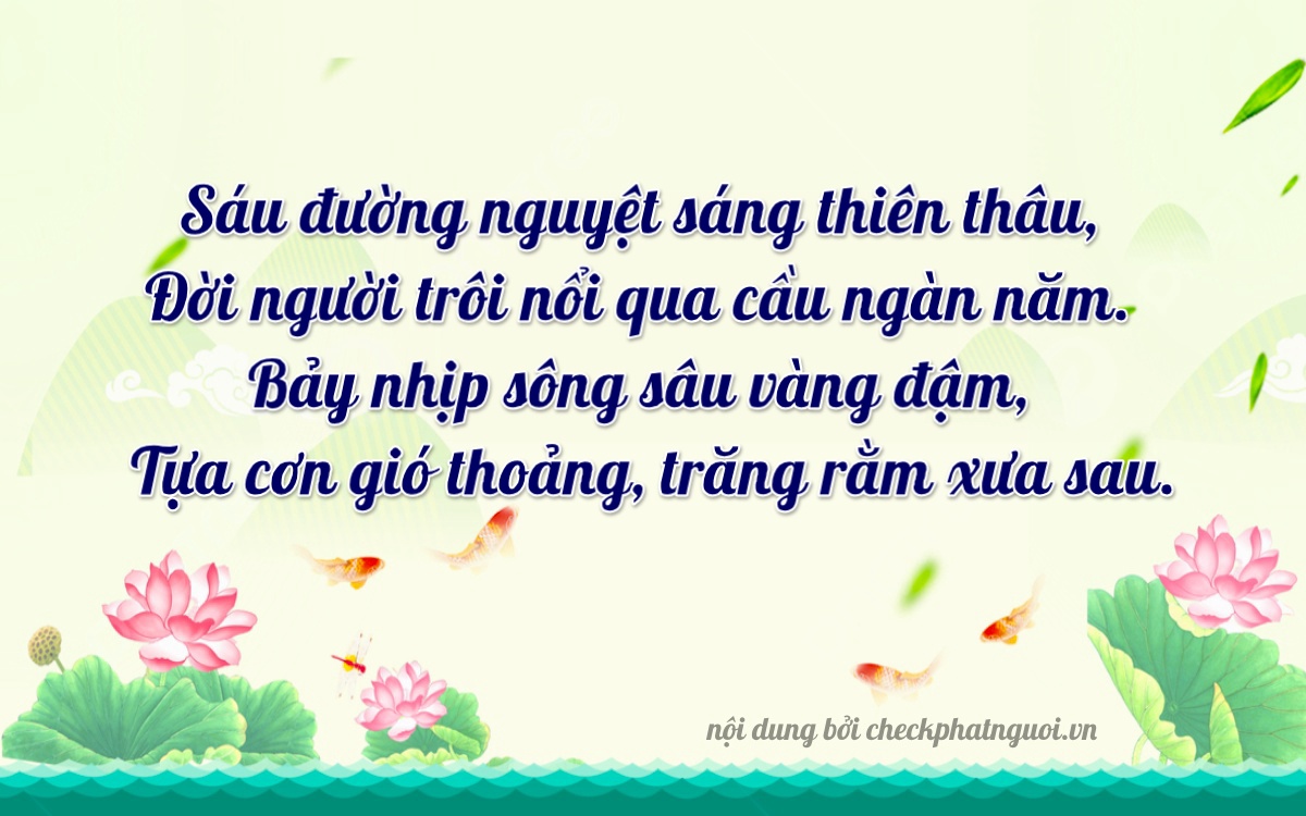 Bài thơ ý nghĩa cho <b>biển số 79A-46764</b> tại website checkphatnguoi.vn