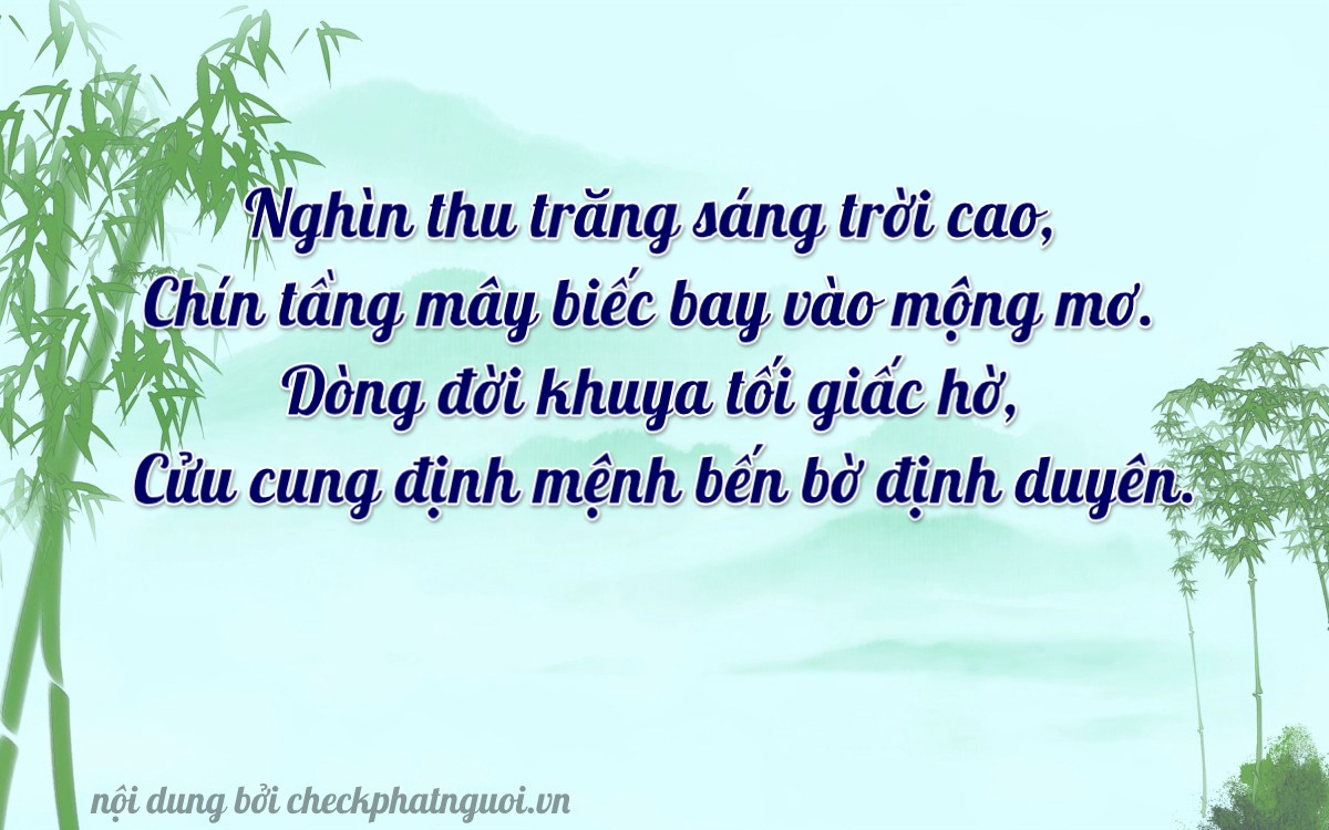 Bài thơ ý nghĩa cho <b>biển số 79A-49969</b> tại website checkphatnguoi.vn