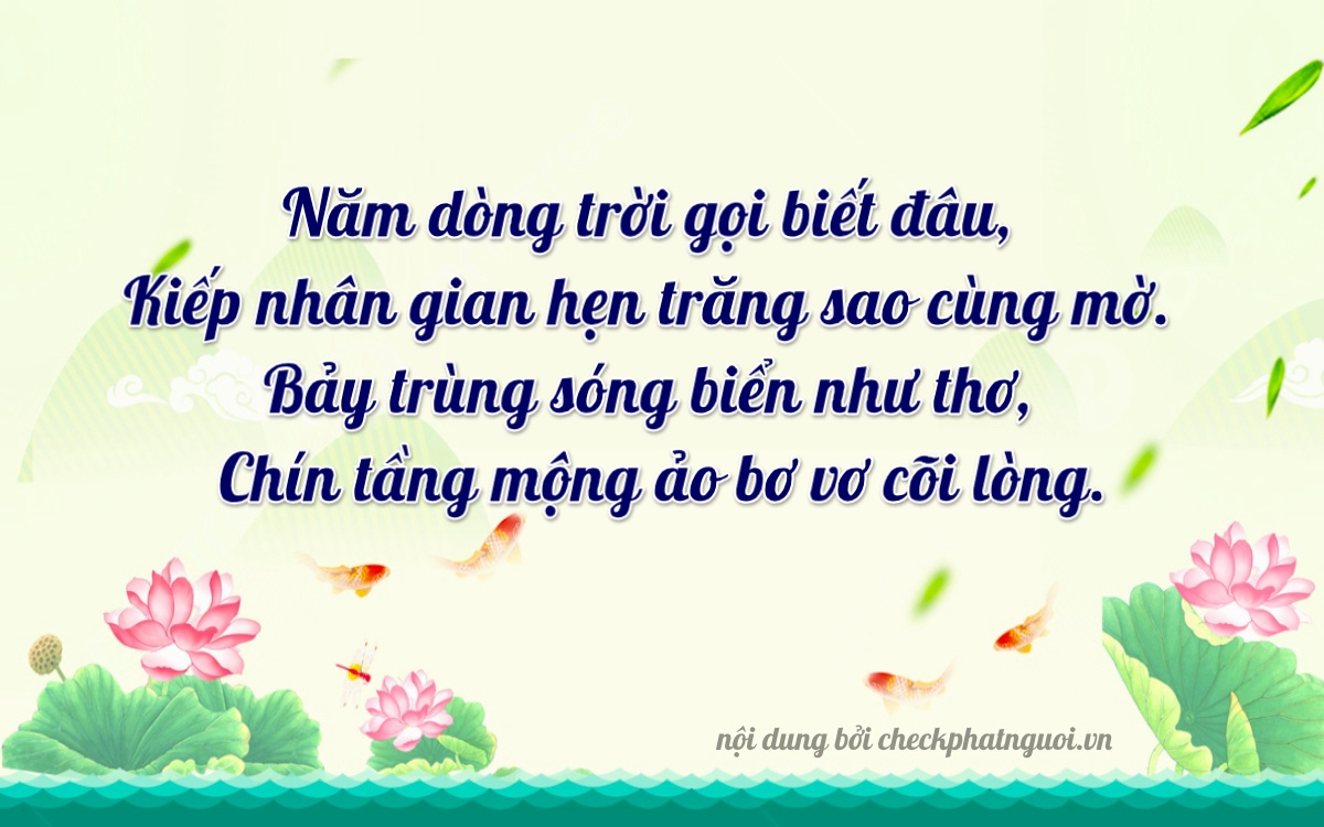 Bài thơ ý nghĩa cho <b>biển số 79A-50479</b> tại website checkphatnguoi.vn
