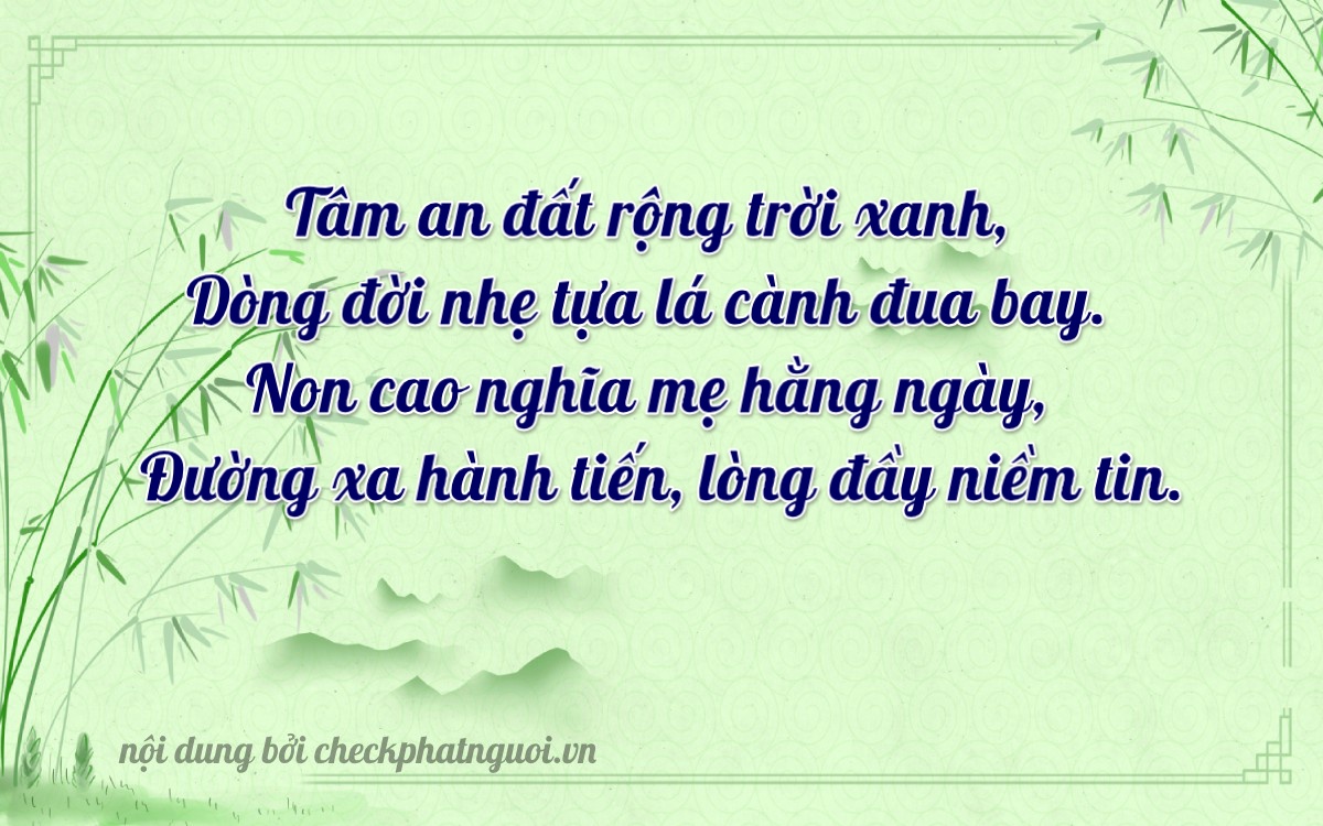 Bài thơ ý nghĩa cho <b>biển số 79A-50701</b> tại website checkphatnguoi.vn