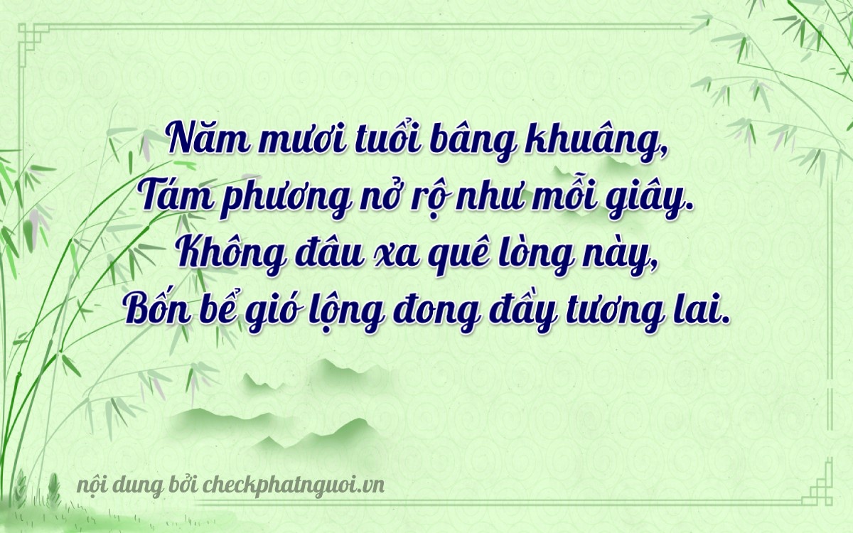 Bài thơ ý nghĩa cho <b>biển số 79A-50844</b> tại website checkphatnguoi.vn