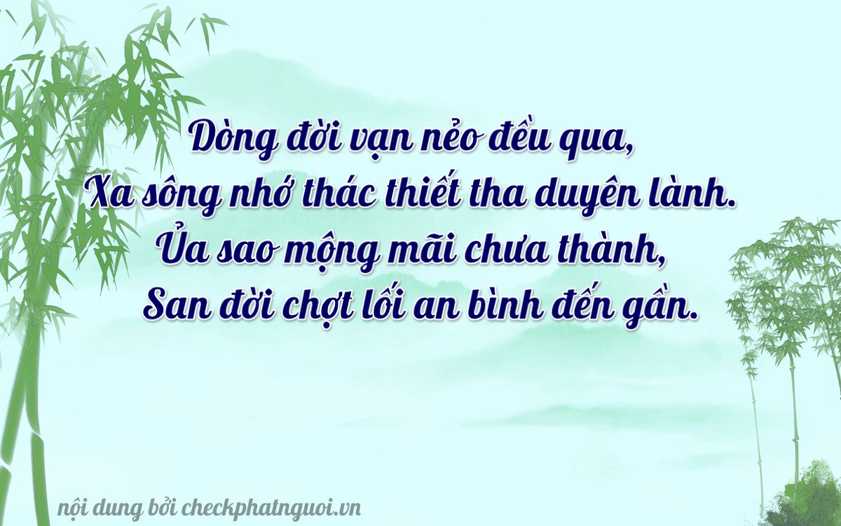 Bài thơ ý nghĩa cho <b>biển số 79A-51230</b> tại website checkphatnguoi.vn
