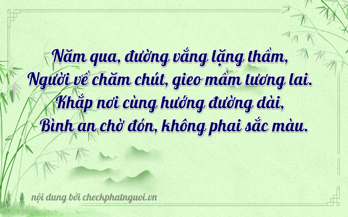 Bài thơ ý nghĩa cho <b>biển số 79A-51433</b> tại website checkphatnguoi.vn