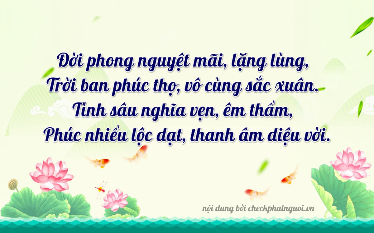 Bài thơ ý nghĩa cho <b>biển số 79A-51485</b> tại website checkphatnguoi.vn