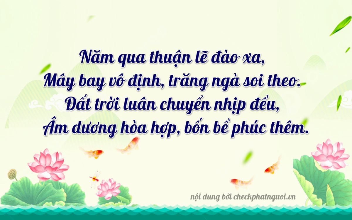 Bài thơ ý nghĩa cho <b>biển số 79A-53259</b> tại website checkphatnguoi.vn
