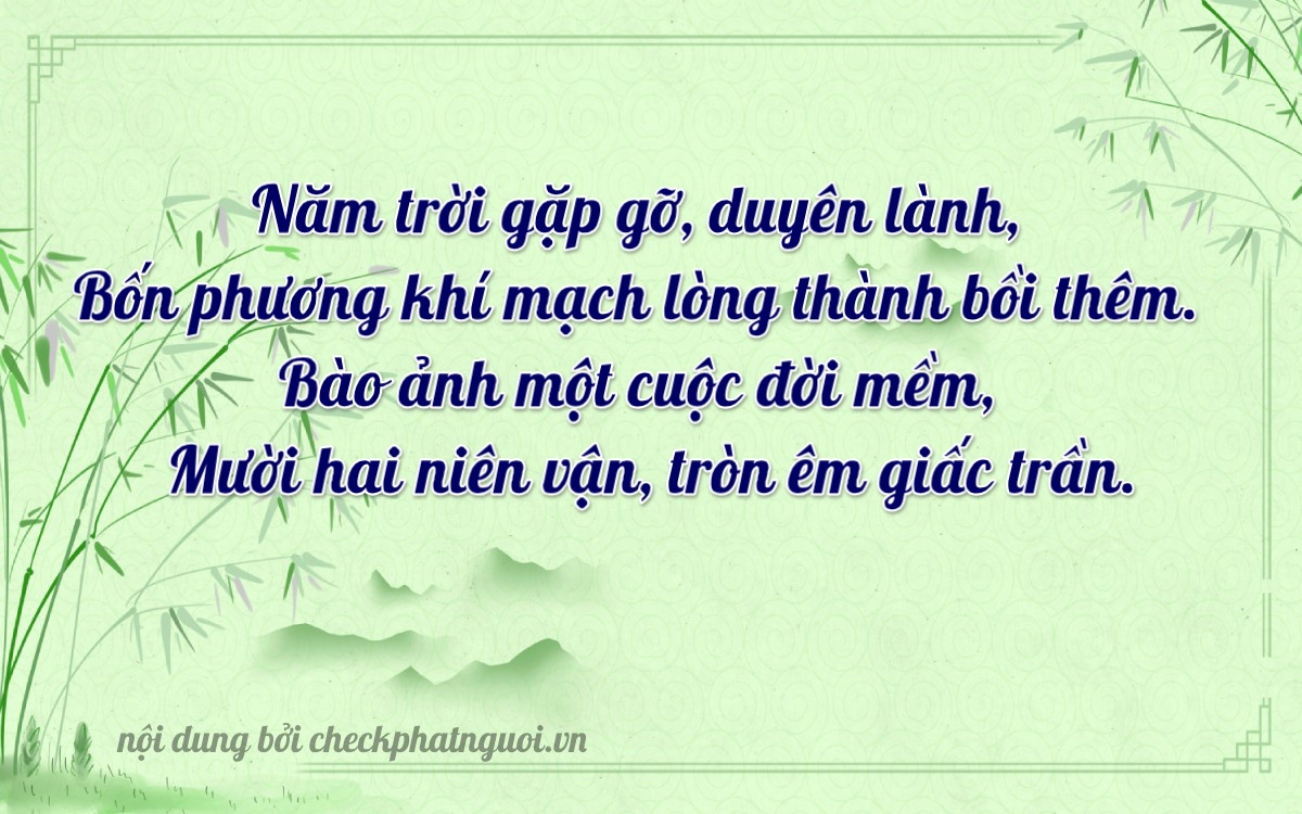 Bài thơ ý nghĩa cho <b>biển số 79A-54417</b> tại website checkphatnguoi.vn