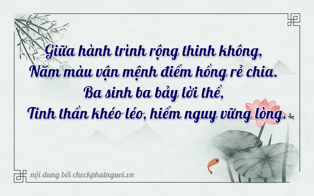 Bài thơ ý nghĩa cho <b>biển số 79A-57317</b> tại website checkphatnguoi.vn