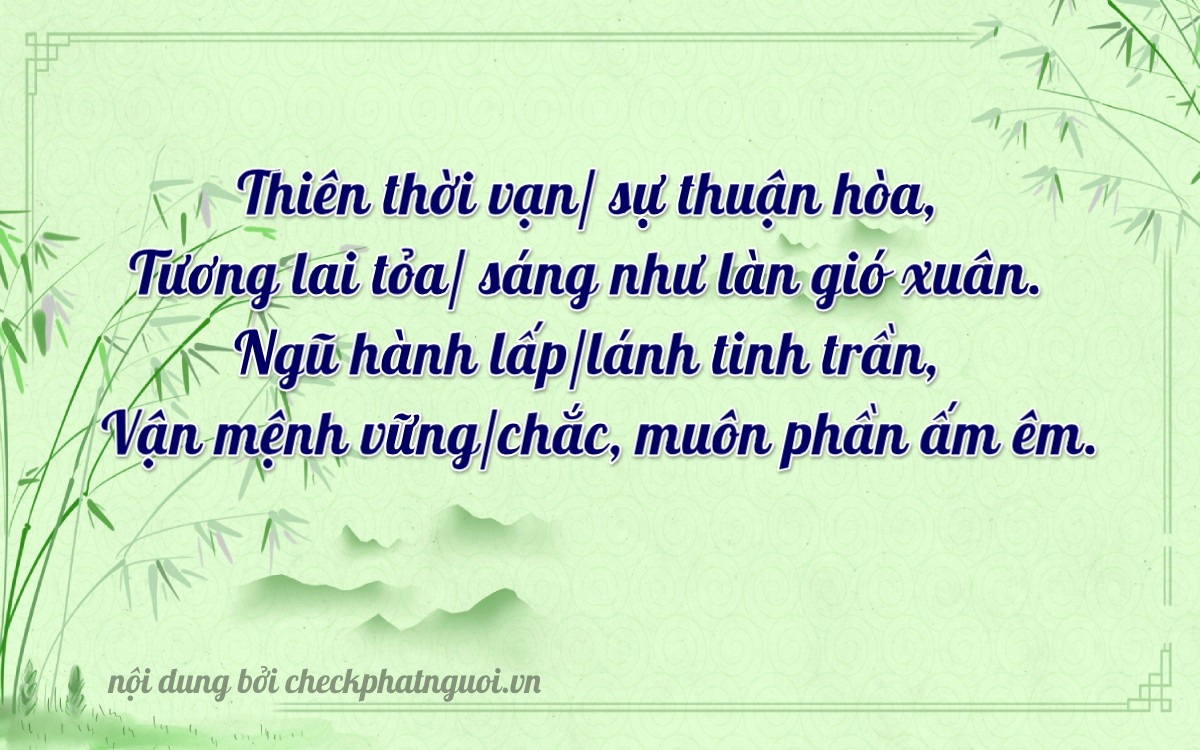 Bài thơ ý nghĩa cho <b>biển số 79A-57360</b> tại website checkphatnguoi.vn