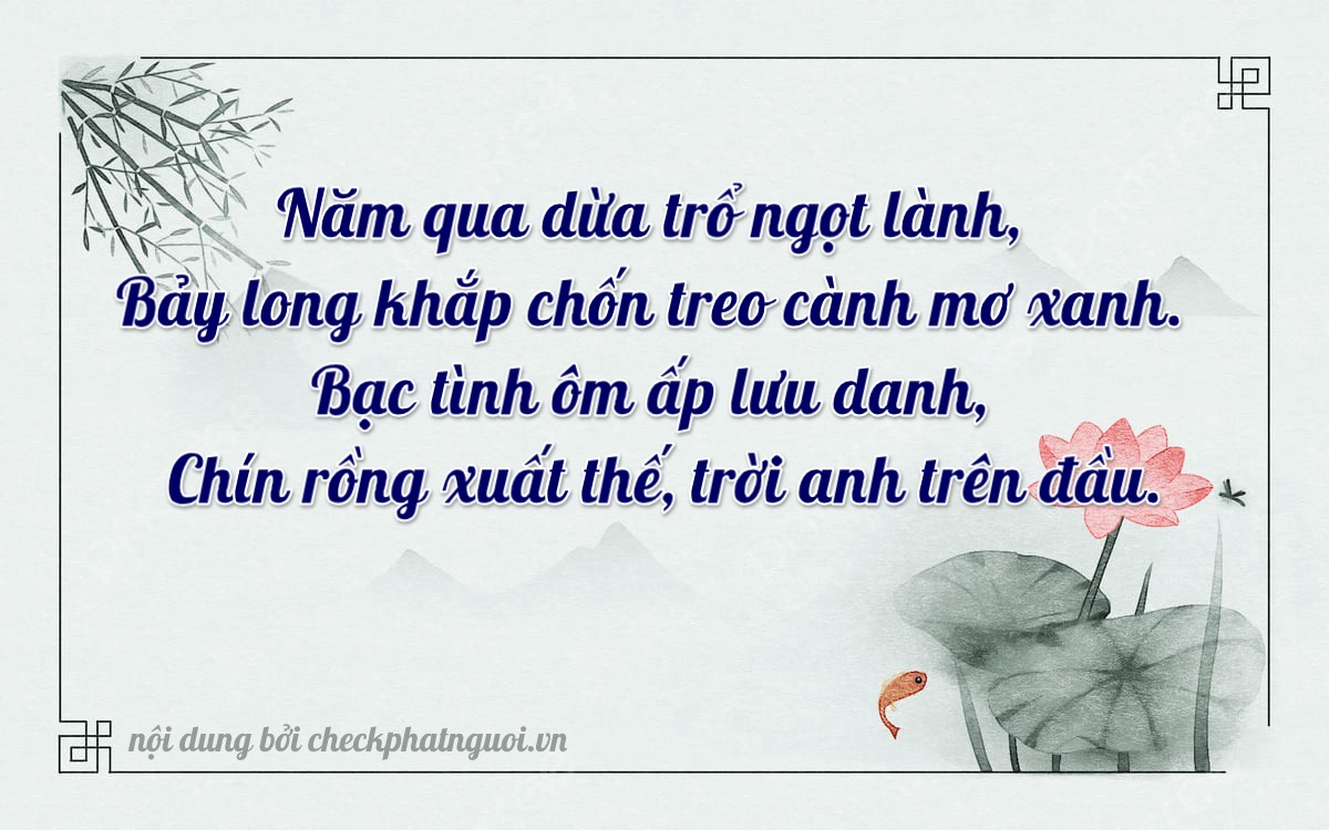 Bài thơ ý nghĩa cho <b>biển số 79A-57770</b> tại website checkphatnguoi.vn