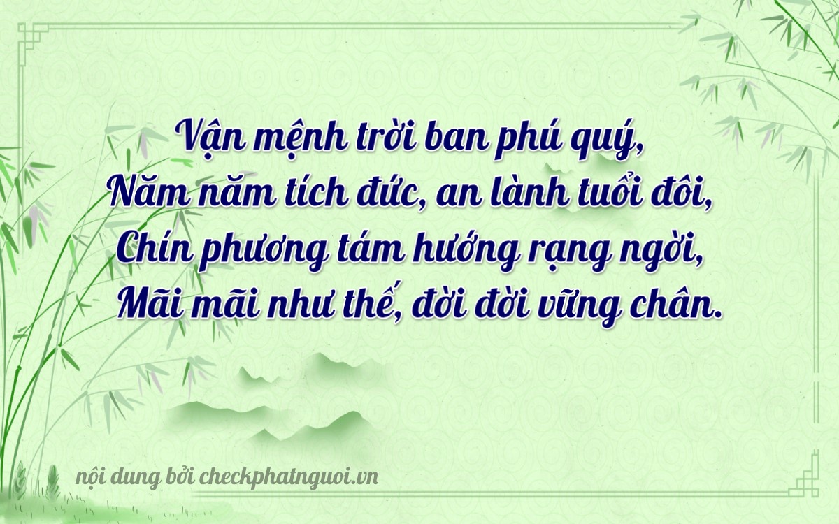 Bài thơ ý nghĩa cho <b>biển số 79A-59595</b> tại website checkphatnguoi.vn
