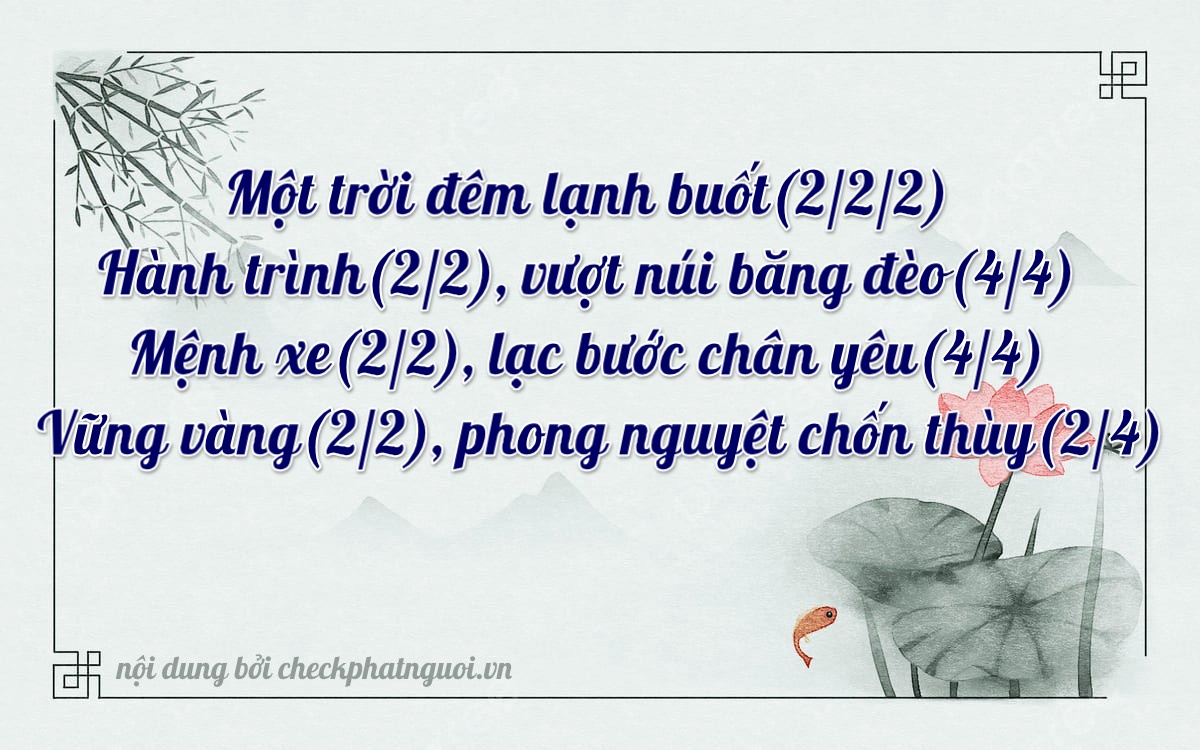 Bài thơ ý nghĩa cho <b>biển số 79AA-11891</b> tại website checkphatnguoi.vn
