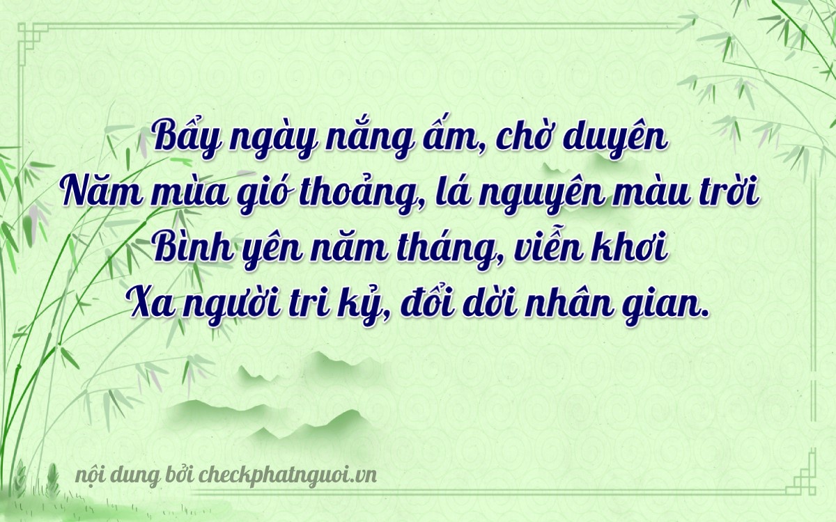 Bài thơ ý nghĩa cho <b>biển số 79AA-67505</b> tại website checkphatnguoi.vn