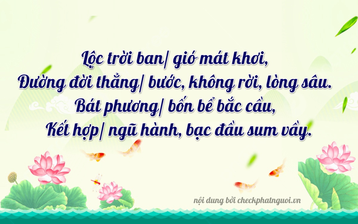 Bài thơ ý nghĩa cho <b>biển số 79C1-08475</b> tại website checkphatnguoi.vn