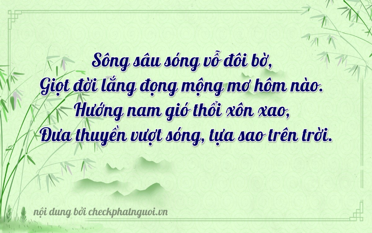 Bài thơ ý nghĩa cho <b>biển số 79C1-36602</b> tại website checkphatnguoi.vn