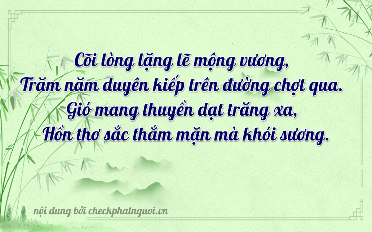 Bài thơ ý nghĩa cho <b>biển số 79C1-52971</b> tại website checkphatnguoi.vn