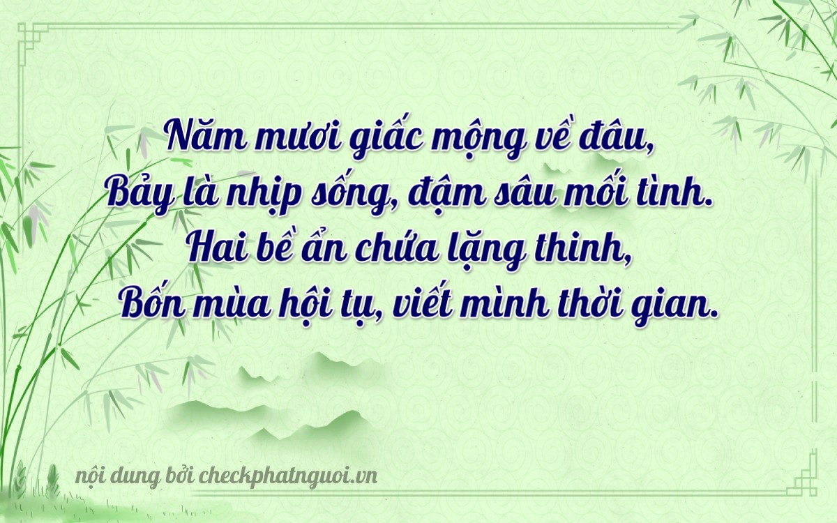 Bài thơ ý nghĩa cho <b>biển số 79C1-57240</b> tại website checkphatnguoi.vn