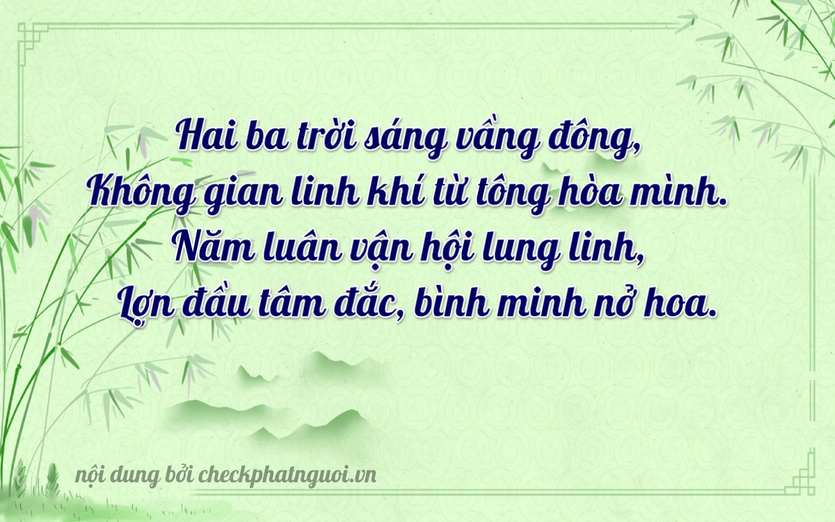 Bài thơ ý nghĩa cho <b>biển số 79C-23055</b> tại website checkphatnguoi.vn