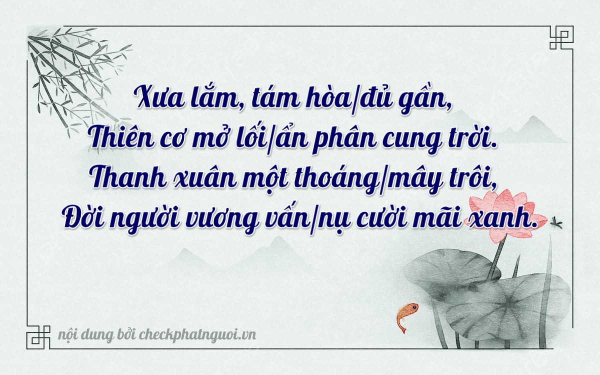 Bài thơ ý nghĩa cho <b>biển số 79C-8281</b> tại website checkphatnguoi.vn
