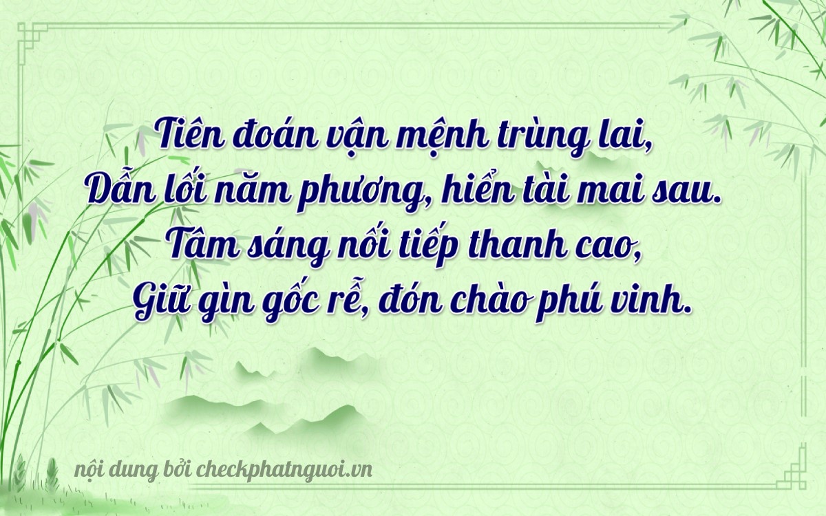 Bài thơ ý nghĩa cho <b>biển số 79CA-05489</b> tại website checkphatnguoi.vn