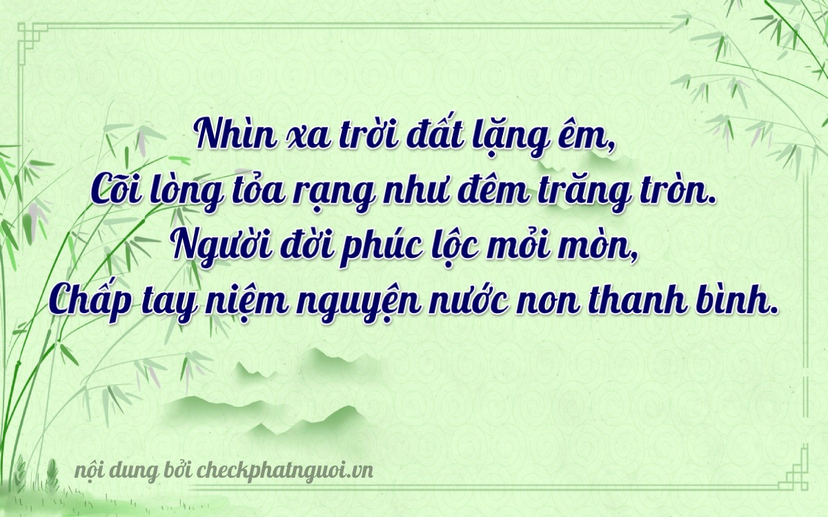Bài thơ ý nghĩa cho <b>biển số 79D1-00469</b> tại website checkphatnguoi.vn