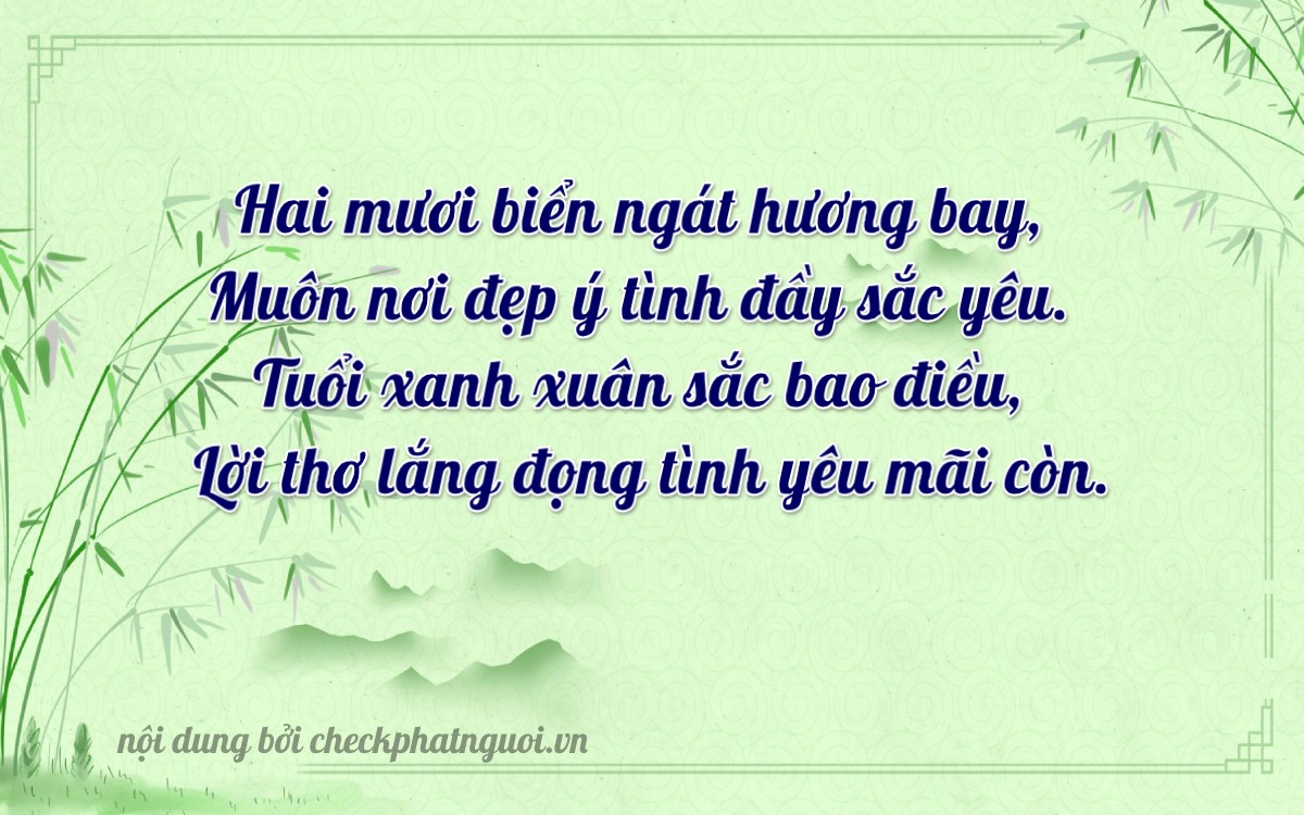 Bài thơ ý nghĩa cho <b>biển số 79D1-22166</b> tại website checkphatnguoi.vn