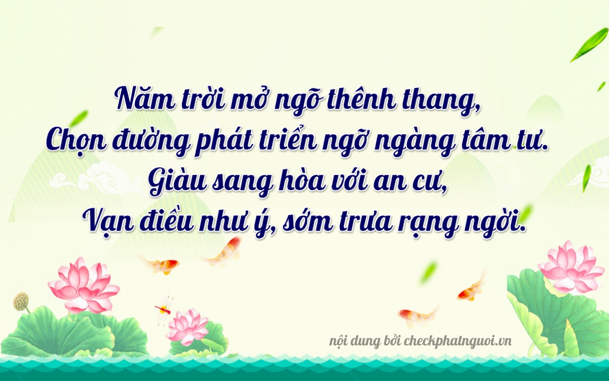 Bài thơ ý nghĩa cho <b>biển số 79D1-51418</b> tại website checkphatnguoi.vn