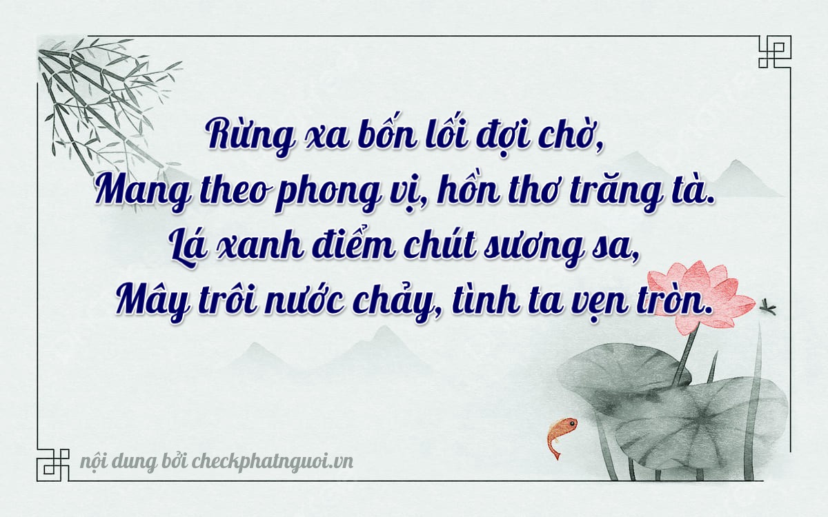 Bài thơ ý nghĩa cho <b>biển số 79D1-61454</b> tại website checkphatnguoi.vn
